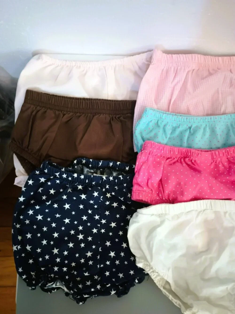10 Baby Bloomers Panties 0m-9m Different Colors & Designs